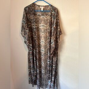 BAND OF GYPSIES TIE DYE MIDI DUSTER/ BEACH COVER UP